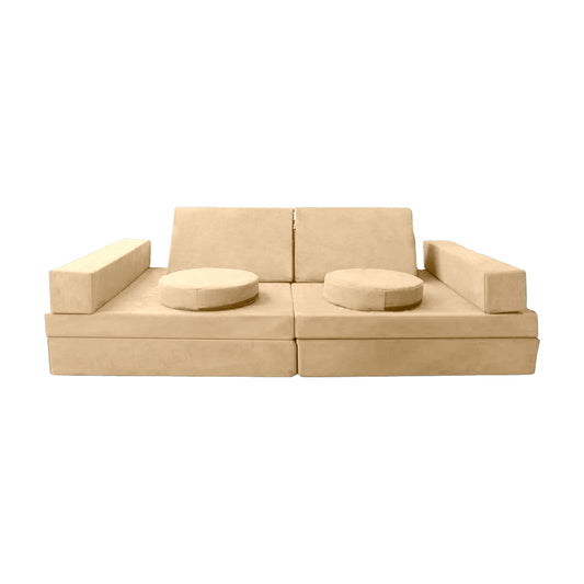 Likha Play Couch - Perlas (Sand Beige) with waterproof liner and Sand Beige replacement cover