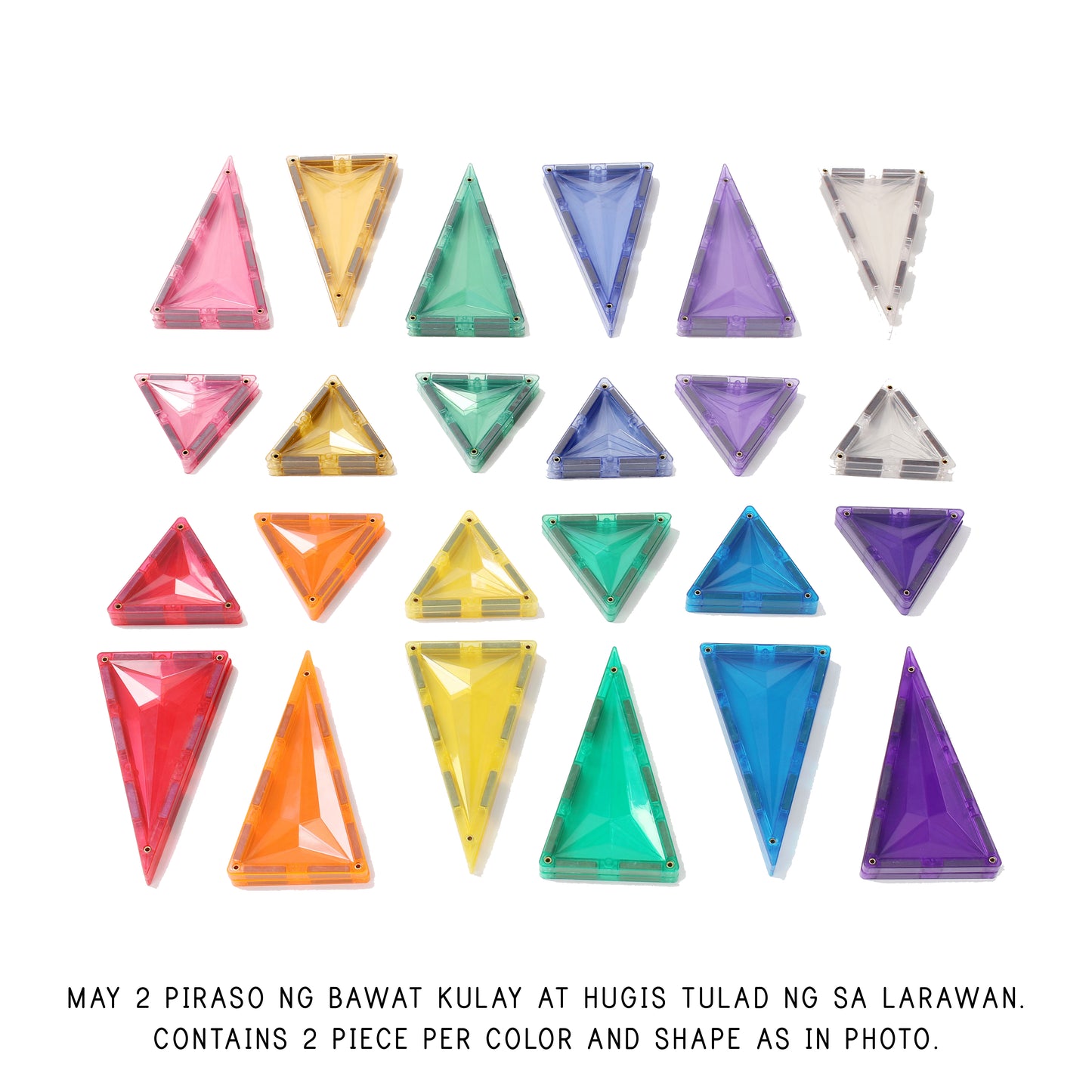 TALA TILES 48 Pirasong Mga Tatsulok (48-Piece Triangles Set)